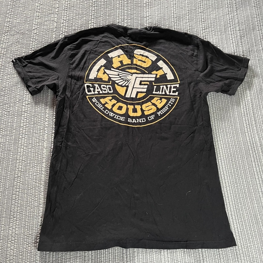 Fasthouse Flight Tee Black Gasoline Band of Misfits Graphic T-Shirt Men's Large